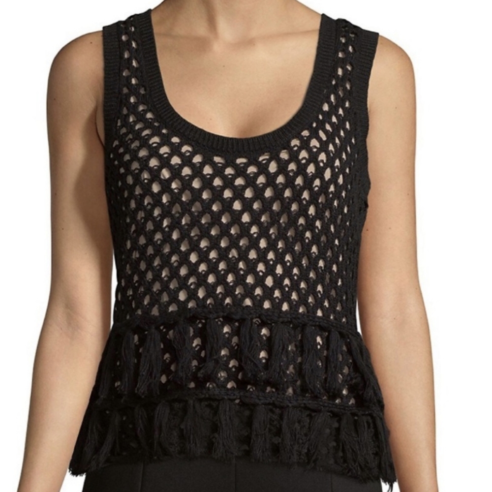 L'Agence Leandra cutout sweater tank top
